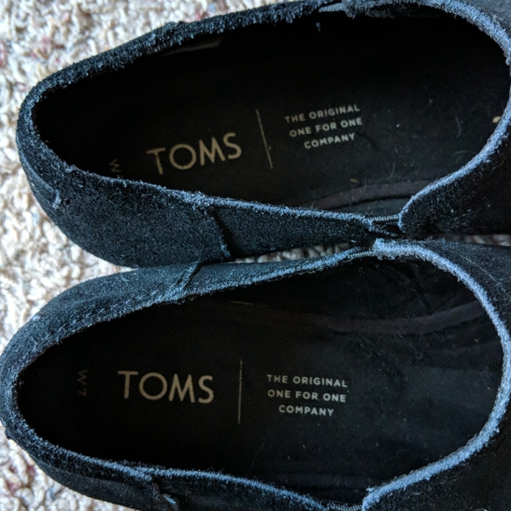 Black TOMS Ankle Booties - Picture 4 of 7